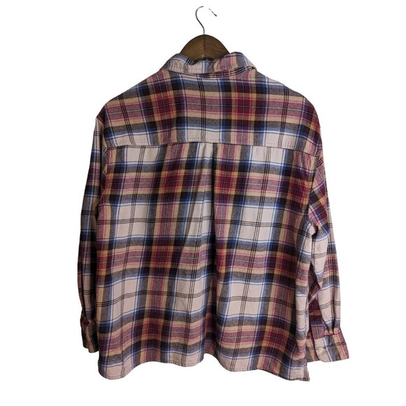 Old Navy 100% Cotton Flannel Plaid The Boyfriend Shirt Classic & Soft sz XL - Picture 5 of 8